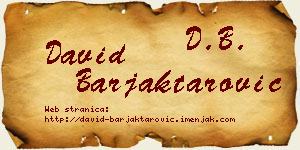 David Barjaktarović vizit kartica